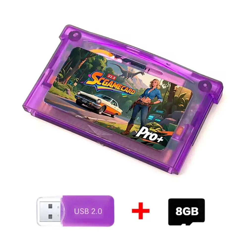 SCFW V1.5 Flash Cart 1000 Games GBA GBC GB NES + 8GB SD Card