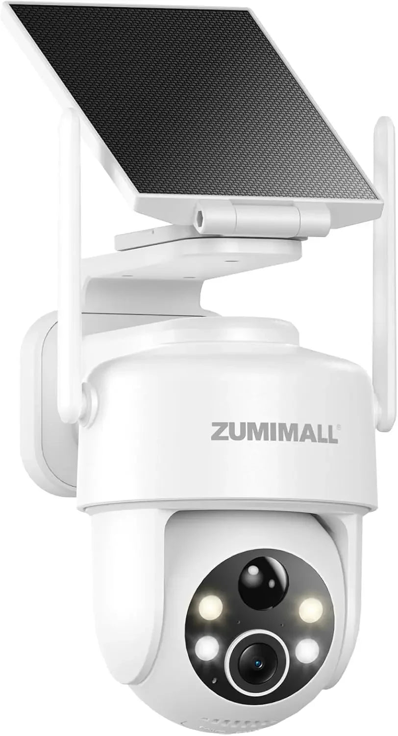 2K Solar Security Camera Wireless Outdoor | 360° PTZ View via App | Color Night Vision, Motion Detection, Free Cloud Storage Peaceful Pleasures Health and Wellness United States