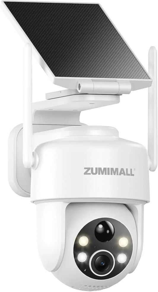 2K Solar Security Camera Wireless Outdoor | 360° PTZ View via App | Color Night Vision, Motion Detection, Free Cloud Storage Peaceful Pleasures Health and Wellness United States