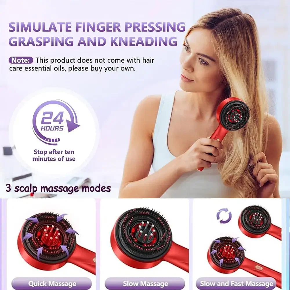 Electric Scalp Massager Comb | Red Light Therapy Hair Growth
