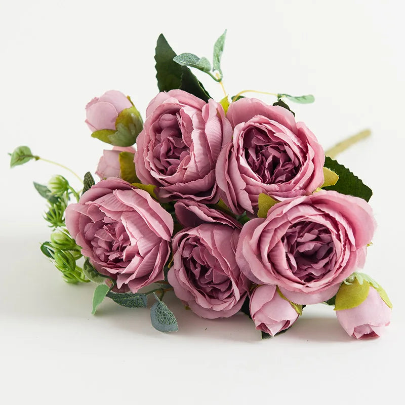 Silk Rose Artificial Flowers UV Protection | Wedding & Home Decor