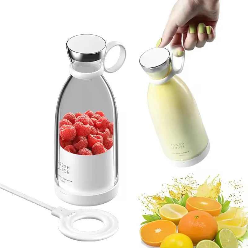 USB Wireless Electric Mini Blender Portable Stainless Steel Blade Cups Juicer Fast Smoothie Fresh Juice for Outdoor Use Peaceful Pleasures Health and Wellness