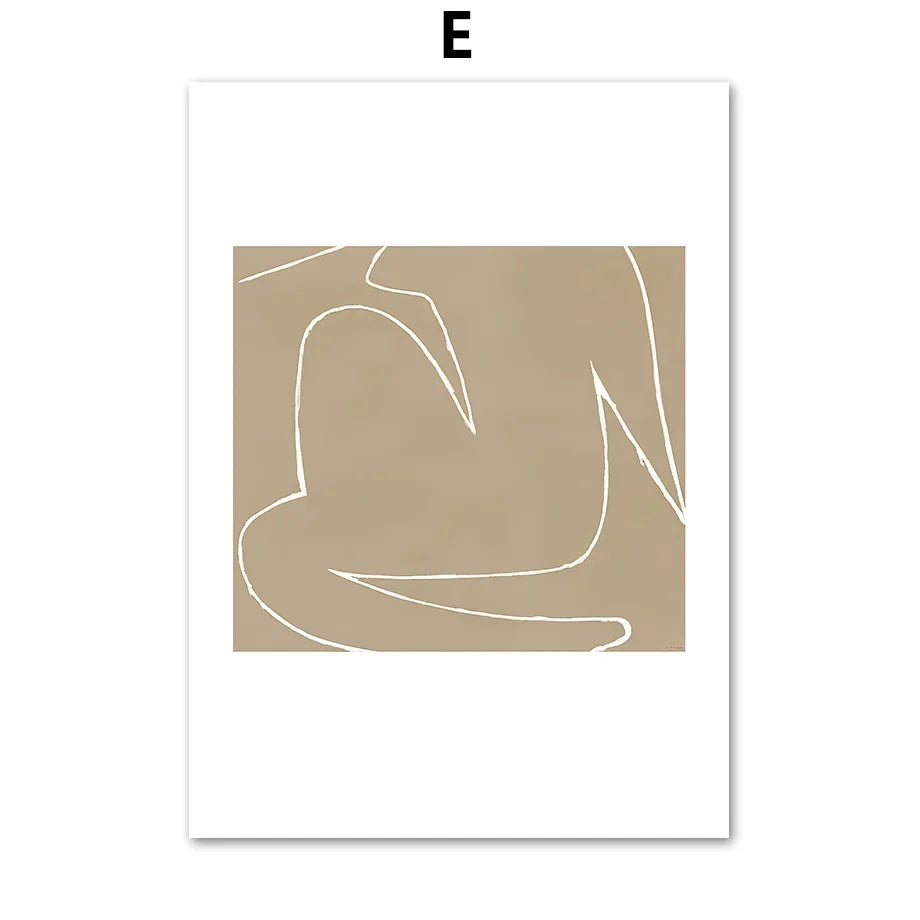 Classic Abstract Wall Art Line Girl Couple Book Hd Canvas Print Poster Home Living Room Bedroom Decorative Painting Peaceful Pleasures Health and Wellness E 40x60cm Unframed