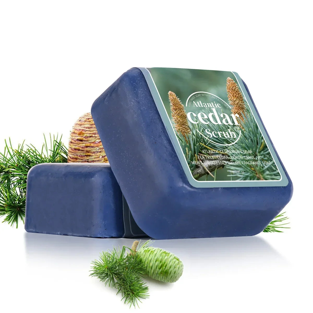 Men's Cedar Essential Oil Handmade Soap – Face & Body Bar