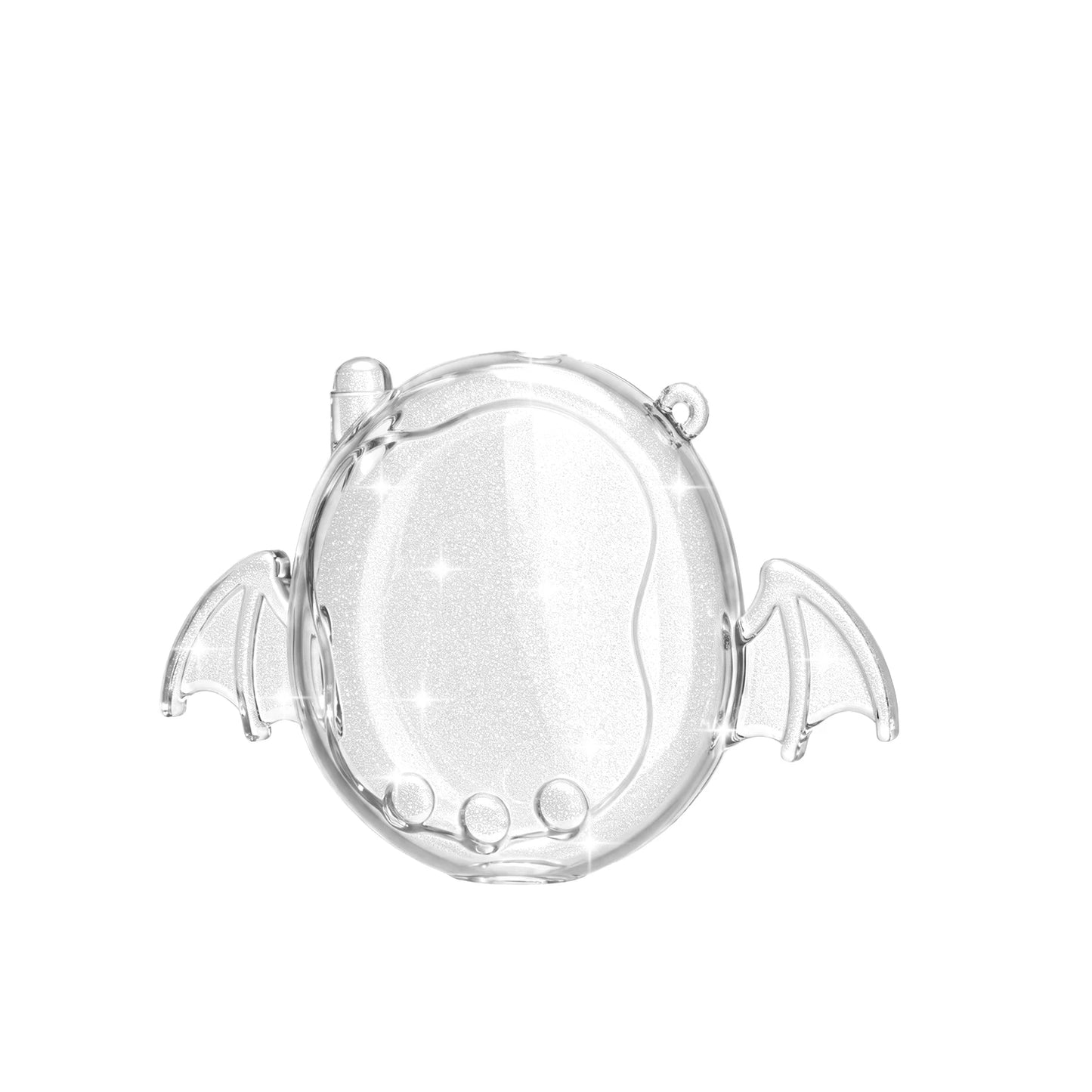 Smooth Edges Hard Crystal Case For Tamagotchi Uni Full Body Protection Anti Yellow Anti Scratch Standable Clear PC Cover Peaceful Pleasures Health and Wellness Bat Glitter