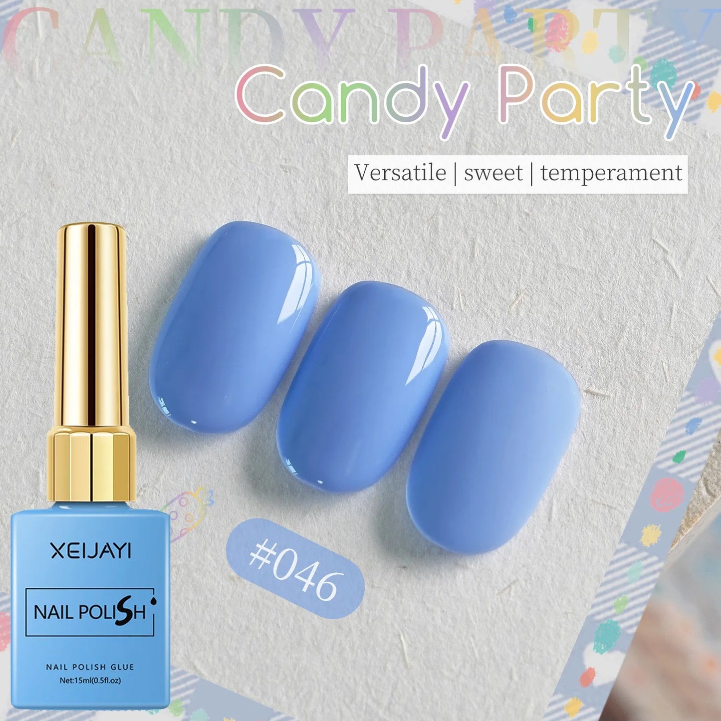 6-Color Macaron Gel Nail Polish Set | Pastel Candy Shades