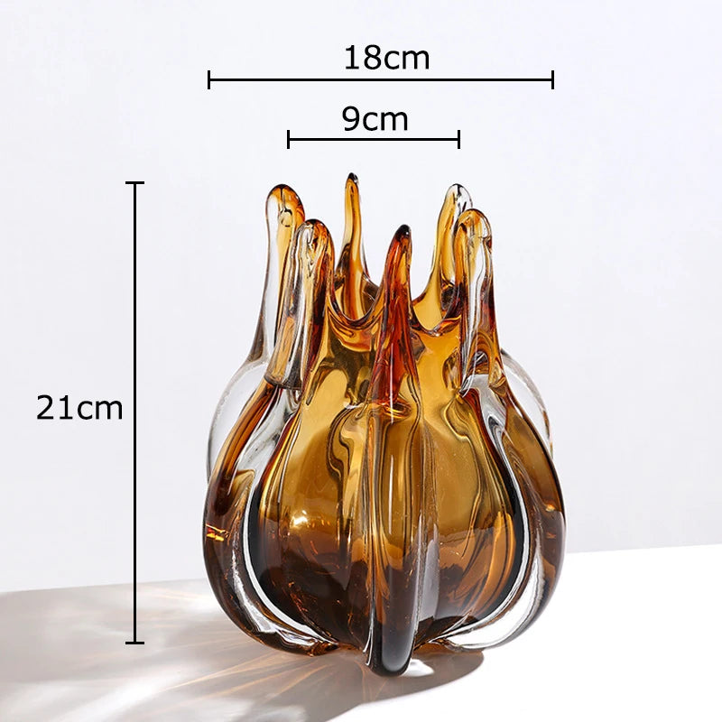 Creative Flower Bud Glass Vase | Modern Tabletop Decor