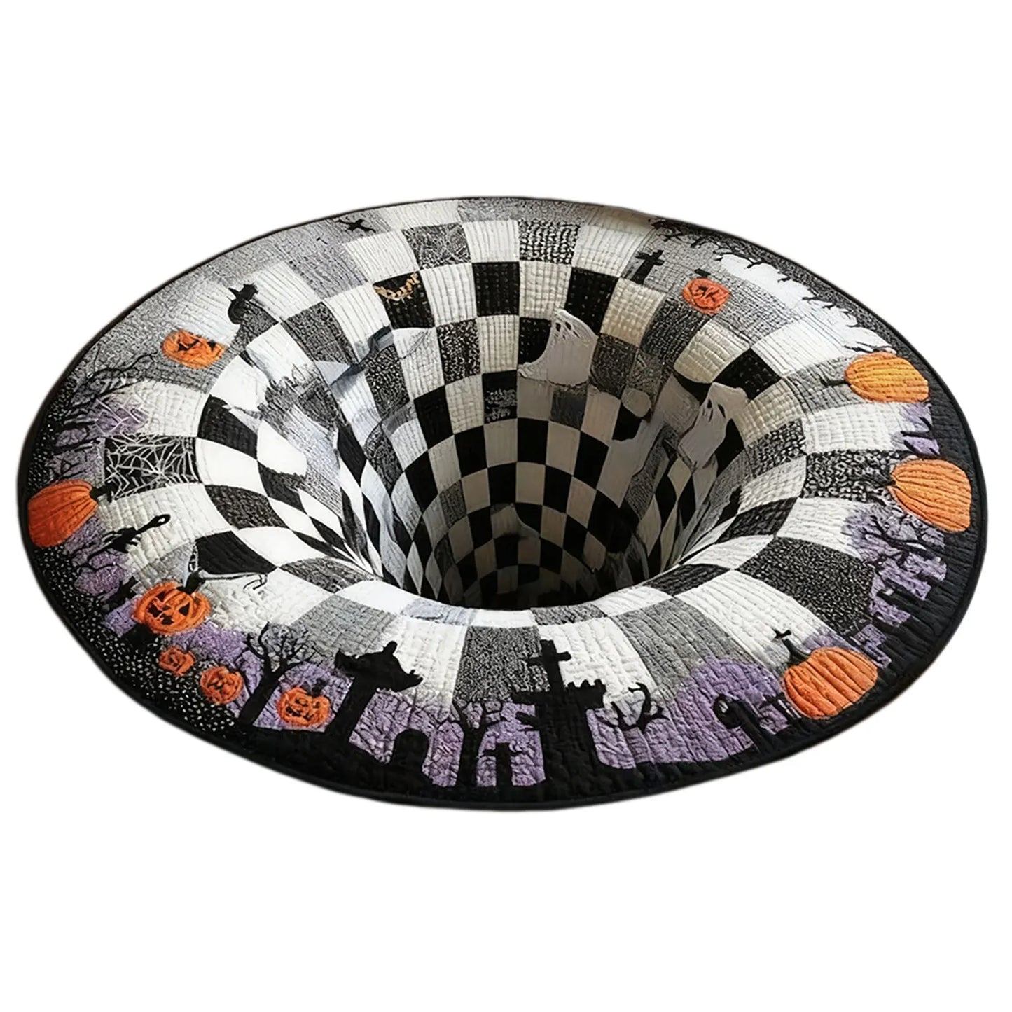 Halloween Optical Illusion Vortex Rug | Non-Slip Door Mat