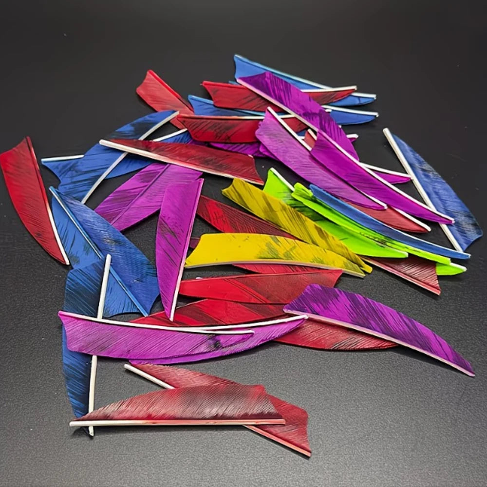 Bag Arrow Vanes 3 Turkey Feather Fletching Shield Cut DIY Archery