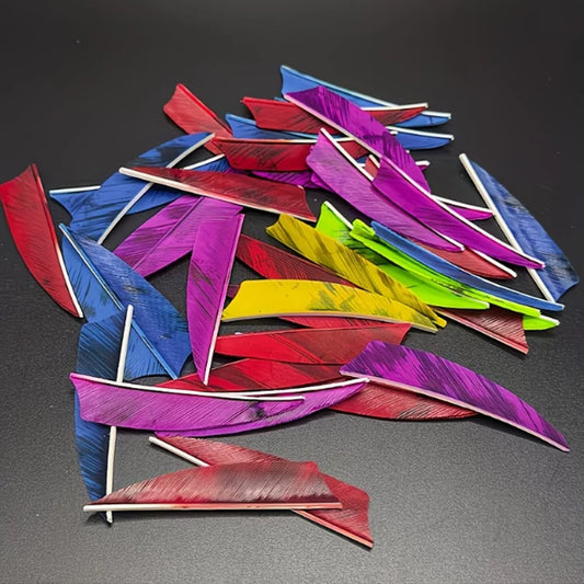 Bag Arrow Vanes 3 Turkey Feather Fletching Shield Cut DIY Archery Peaceful Pleasures Health and Wellness
