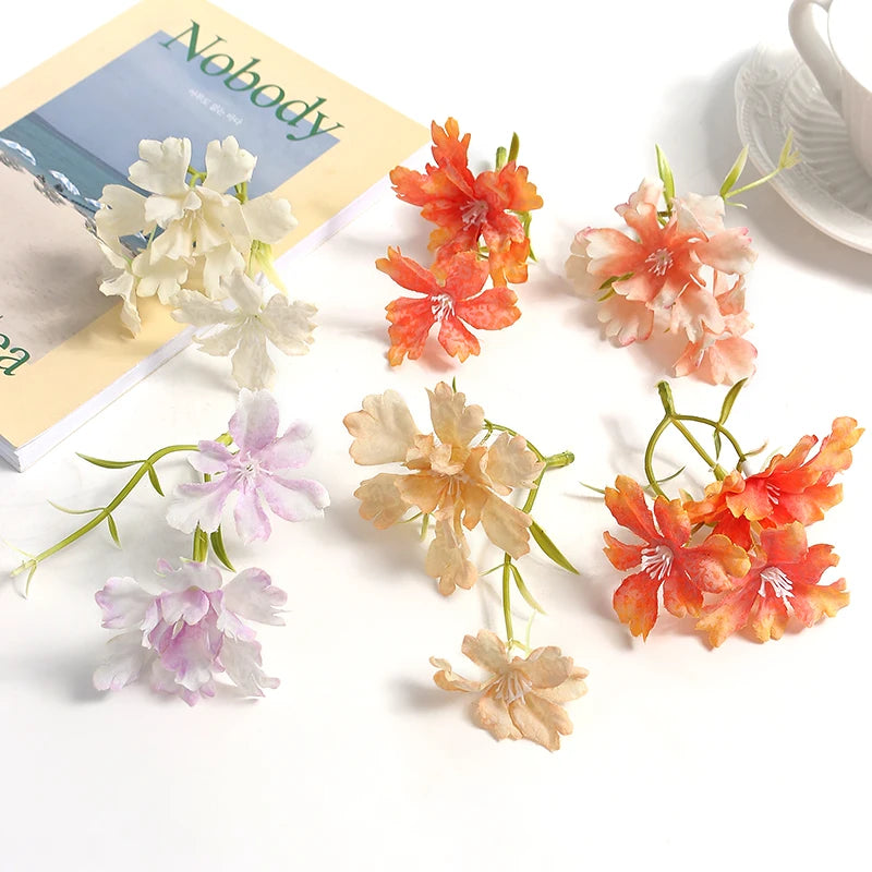 10pcs Silk Artificial Flower Heads – Wedding & Home Decor