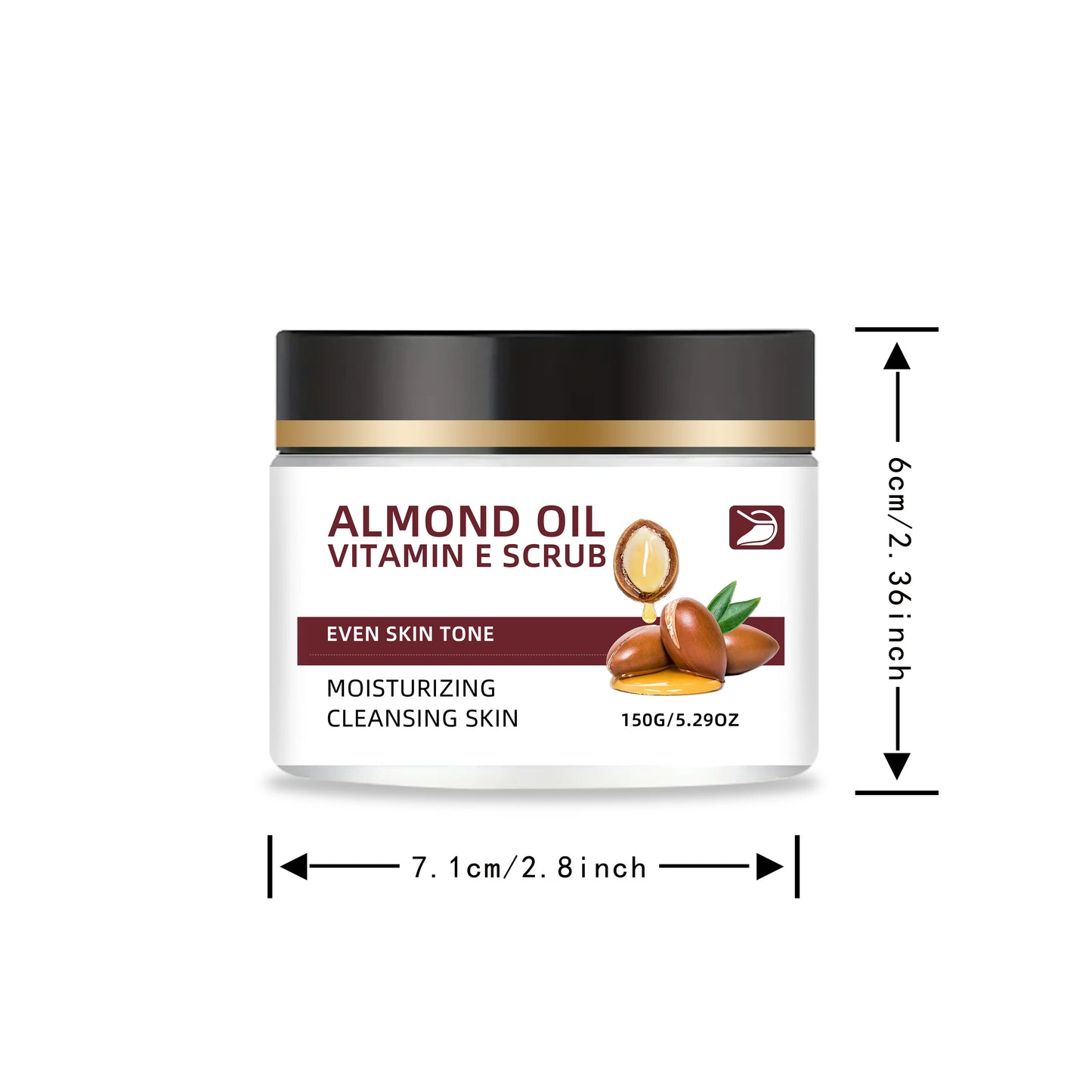 Ottilavie Almond Oil & Vitamin E Exfoliating Body Scrub