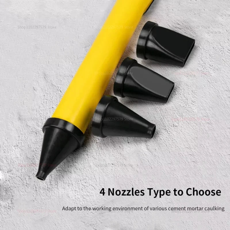 1PC Caulking Gun for Brick Pointing Mortar Filling Cement Grouting Tool with 4 Nozzles for Masonry Waterproofing and DIY Peaceful Pleasures Health and Wellness