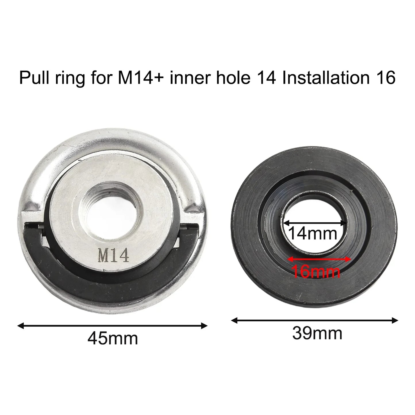 M14 Quick-Release Self-Locking Angle Grinder Flange Nut Set