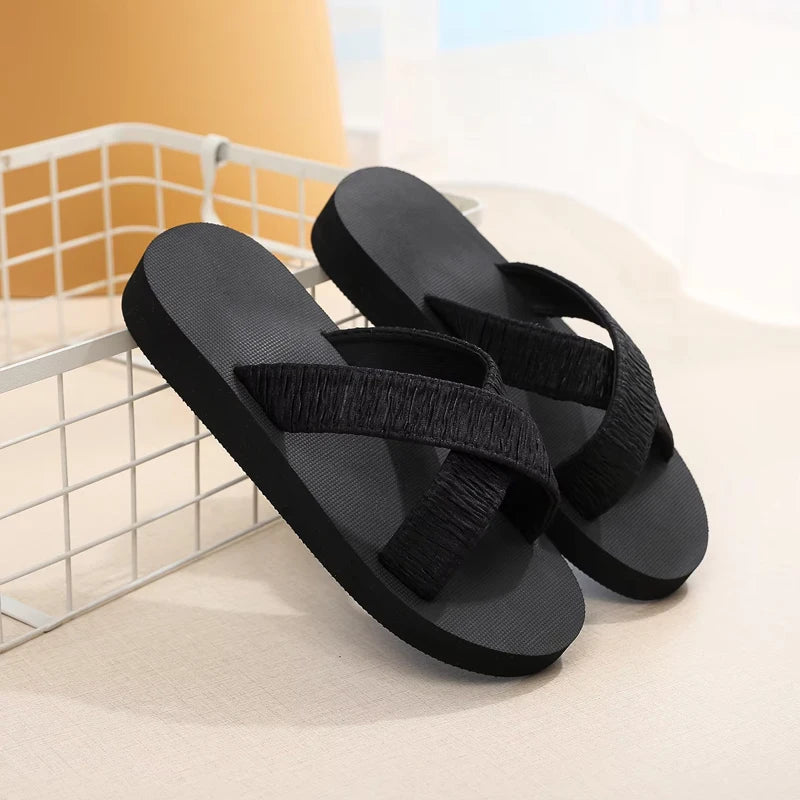 Women's Bohemian Beach Flip Flops – Flat EVA Summer Slippers
