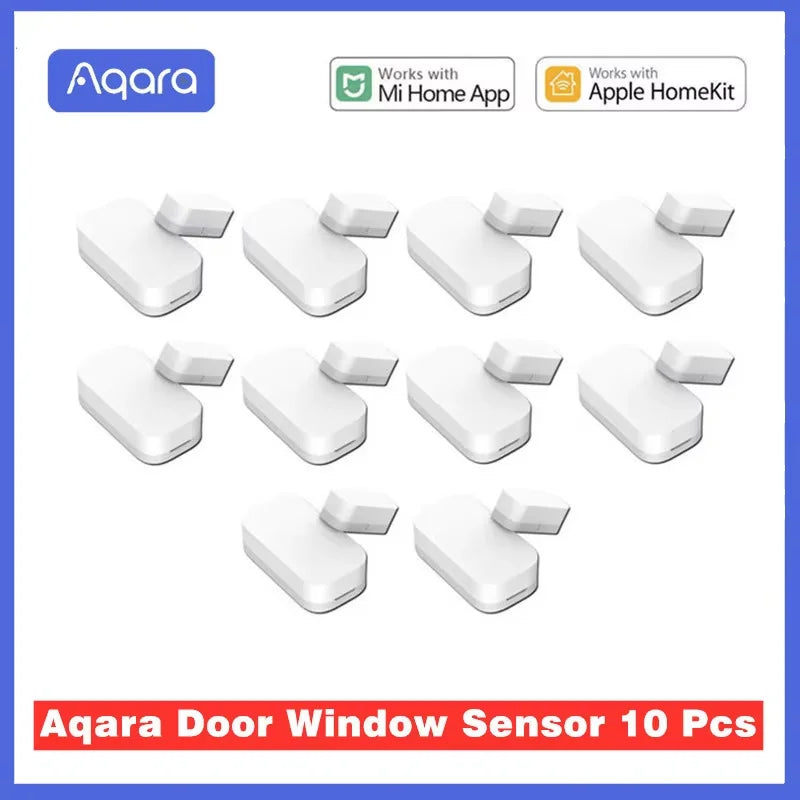 Original Aqara Door Window Sensor ZigBee Wireless Connection Smart Door Sensor Work With Mi Home HomeKit APP For Android iOS Peaceful Pleasures Health and Wellness 10 pcs