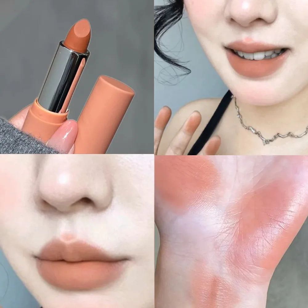 Rose Bean Paste Matte Lipstick – Waterproof Long-Lasting Lip Tint