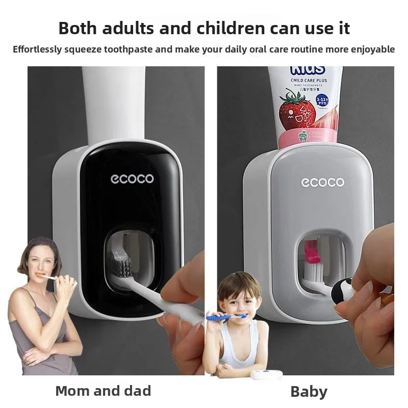 Practical1/2/4pcs Whole hanging automatic toothpaste dispenser bathroom facial cleanser squeezer that does not require drilling Peaceful Pleasures Health and Wellness