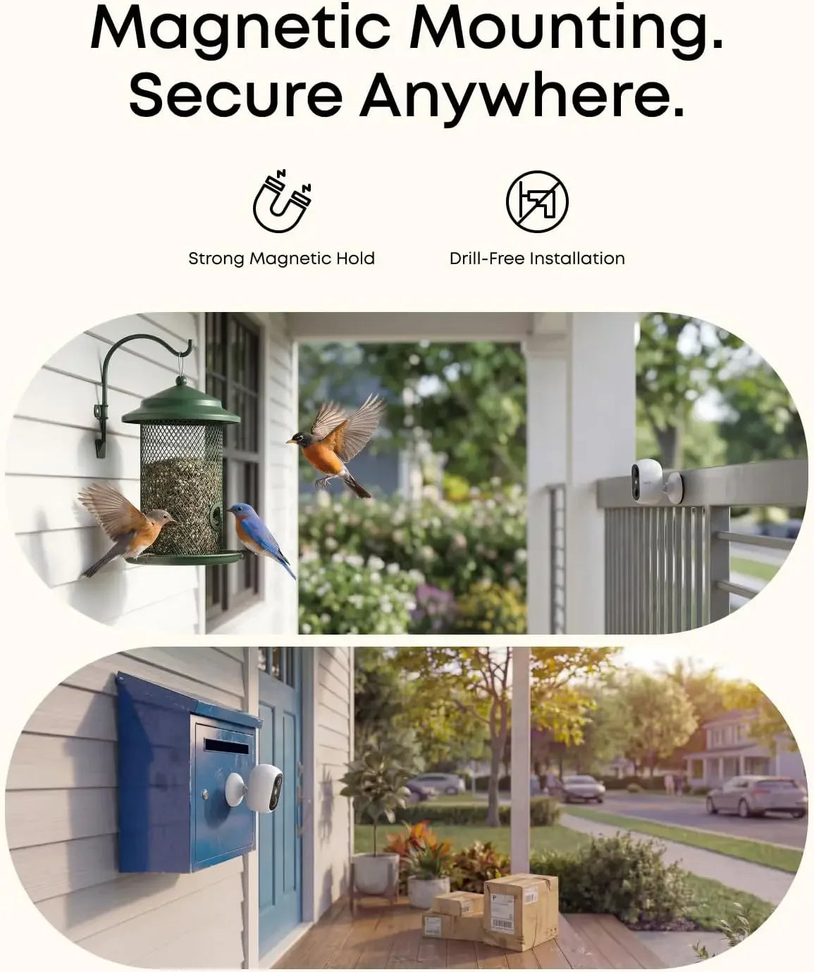 Wireless Security Camera, Outdoor/Indoor Use, Color Night Vision, Local Storage, No Monthly Fees, IP67 Waterproof Peaceful Pleasures Health and Wellness