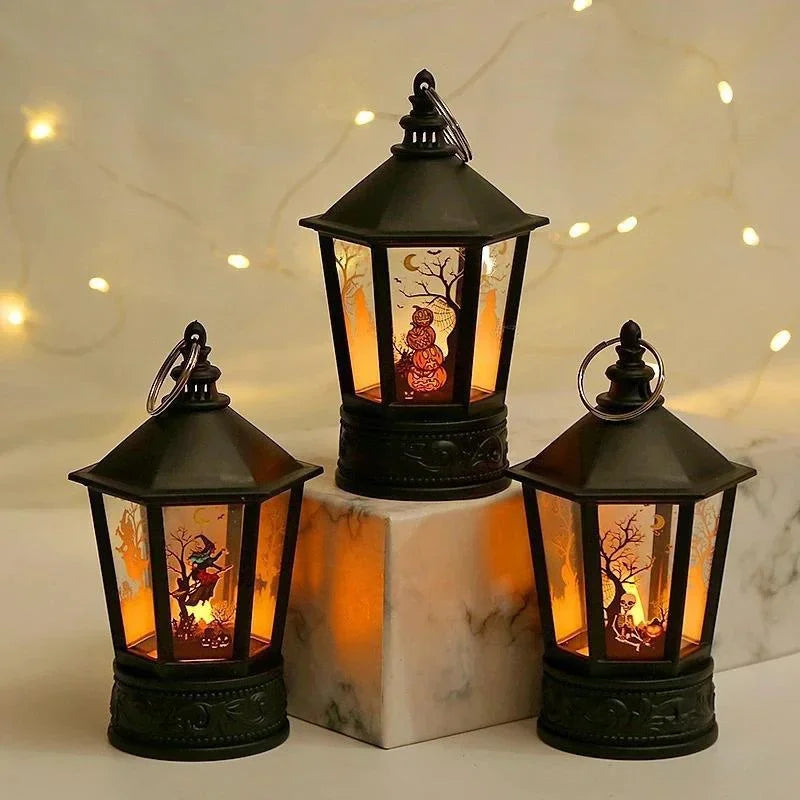 Halloween Pumpkin Lights Horror Ghost Wind Lantern Christmas Light