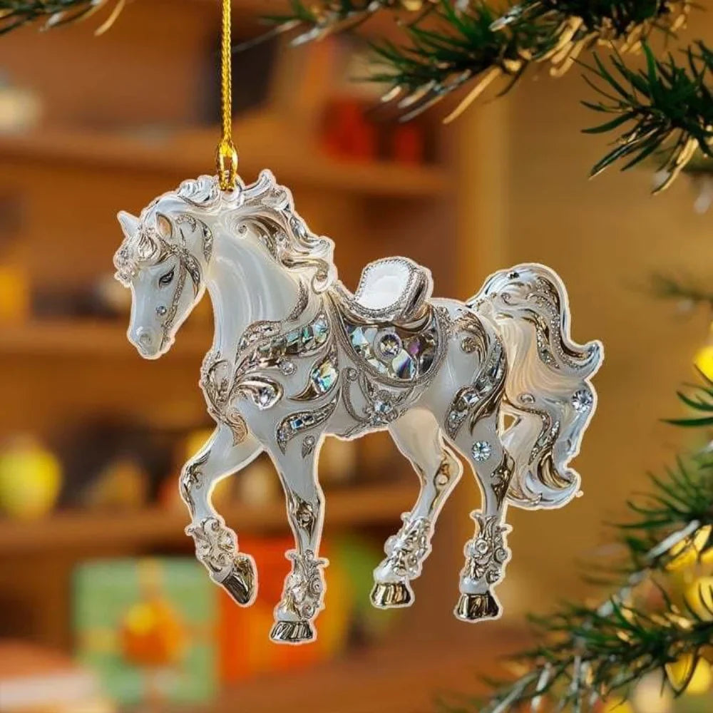2D Acrylic Cat Christmas Ornament | Funny Xmas Tree Pendant