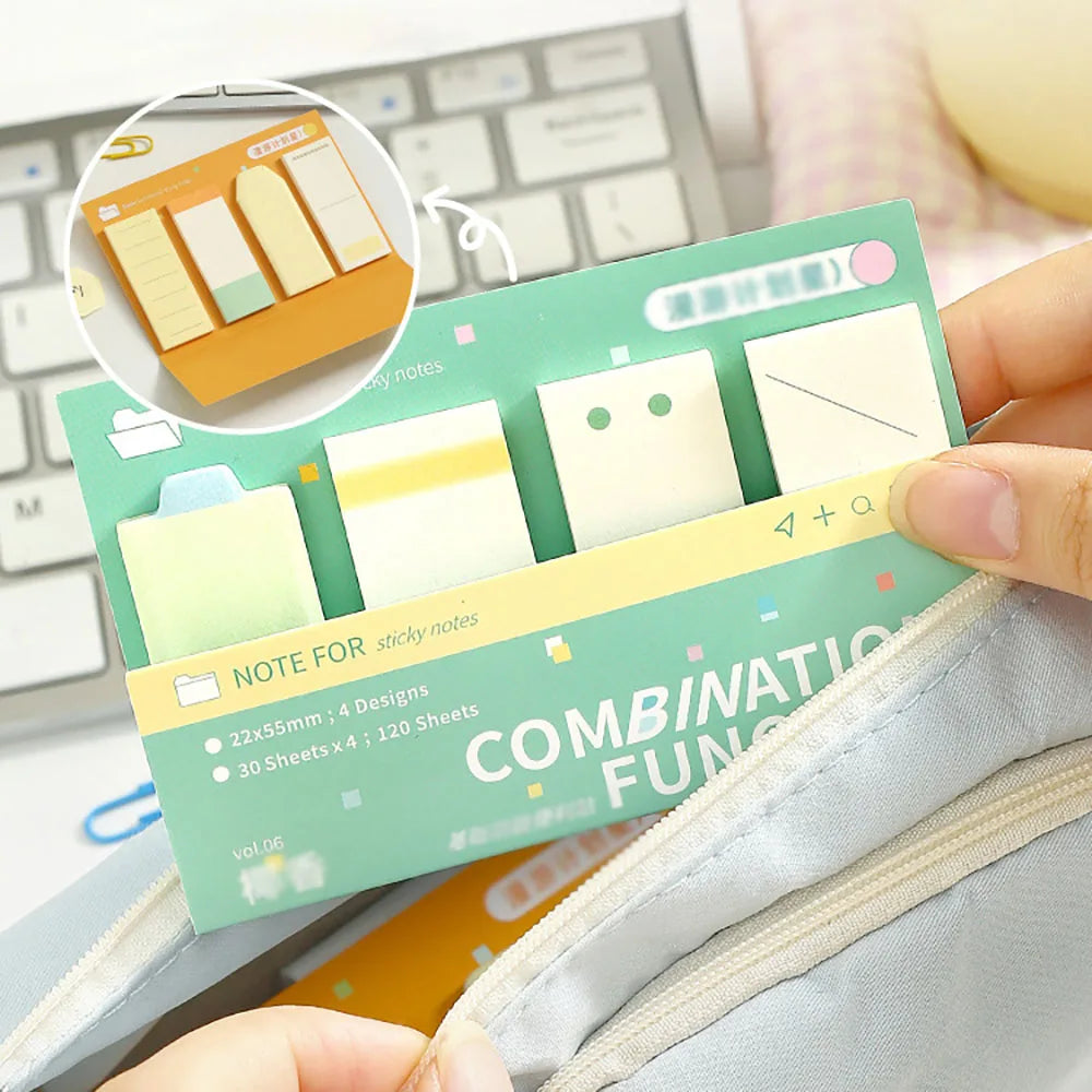 120 Sheets Combination Sticky Notes Roaming Plan Star Schedule