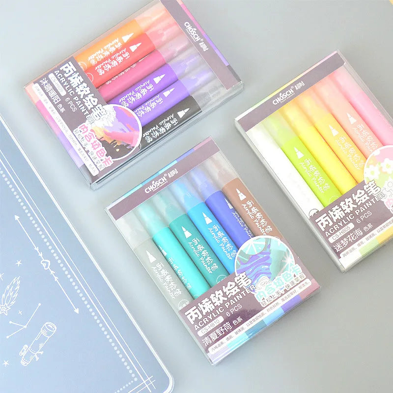 Soft Tip Acrylic Painting Pen DIY Student Art Hand Animation Design