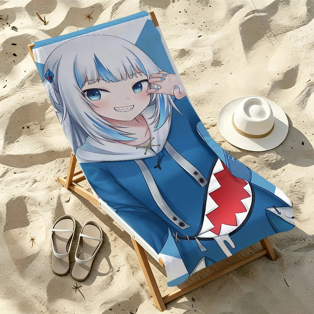 Gawr Gura Hololive Quick-Dry Beach Towel | Soft Microfiber