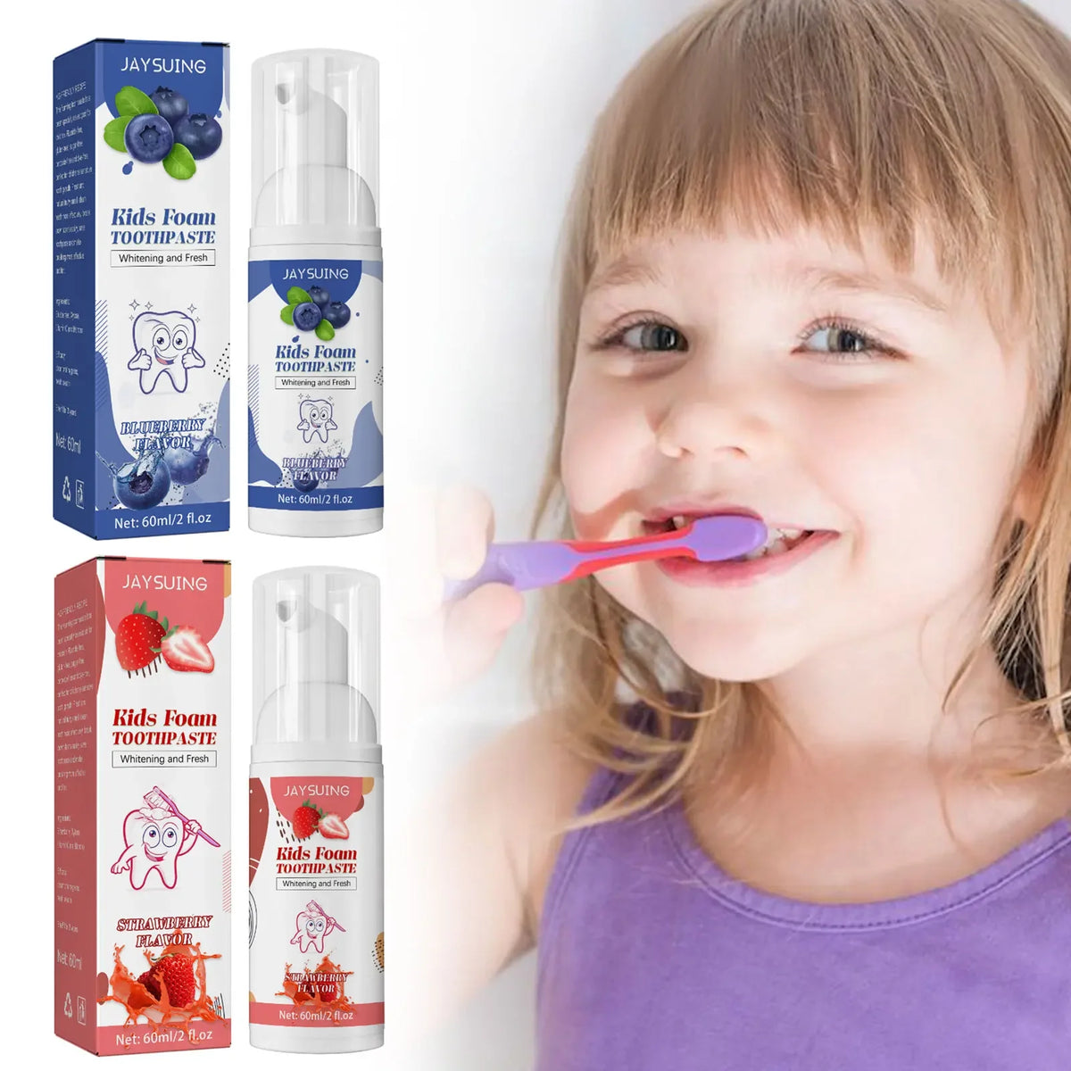 Children Toothpaste Probiotics Stain Removal Tooth Mousse Oral Cleaning Fruit Flavor Fresh Breath Kids Dental Care Toothpaste Peaceful Pleasures Health and Wellness