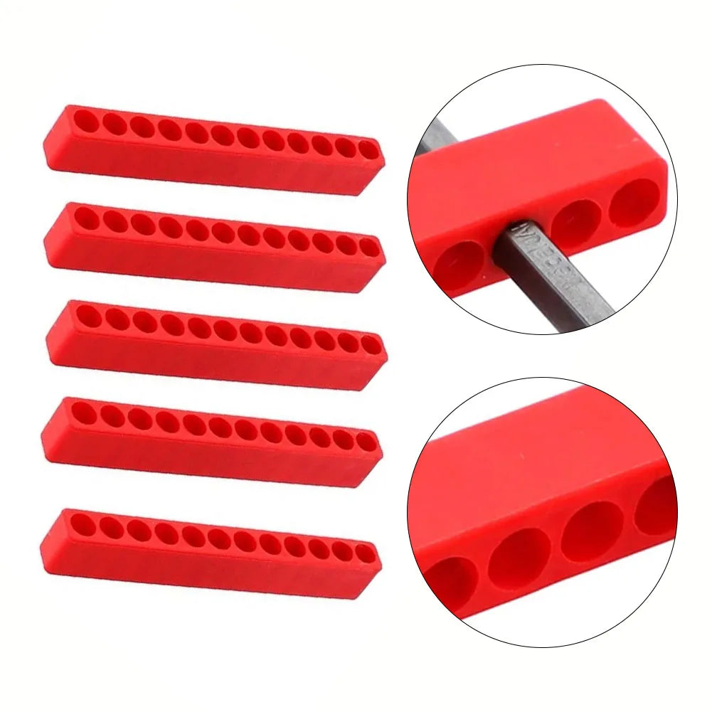 12 Holes Hex Bit Organizer Plastic Screwdriver Holder Drill Storage