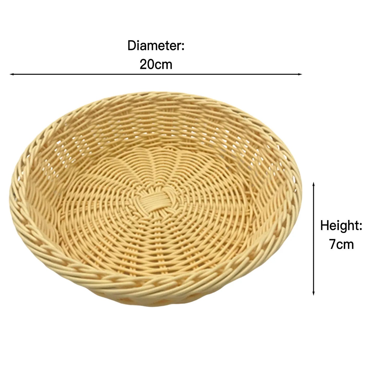Home Kitchen Food Basket Multipurpose Woven Bread Baskets for Kitchen Dining Room Supplies Peaceful Pleasures Health and Wellness