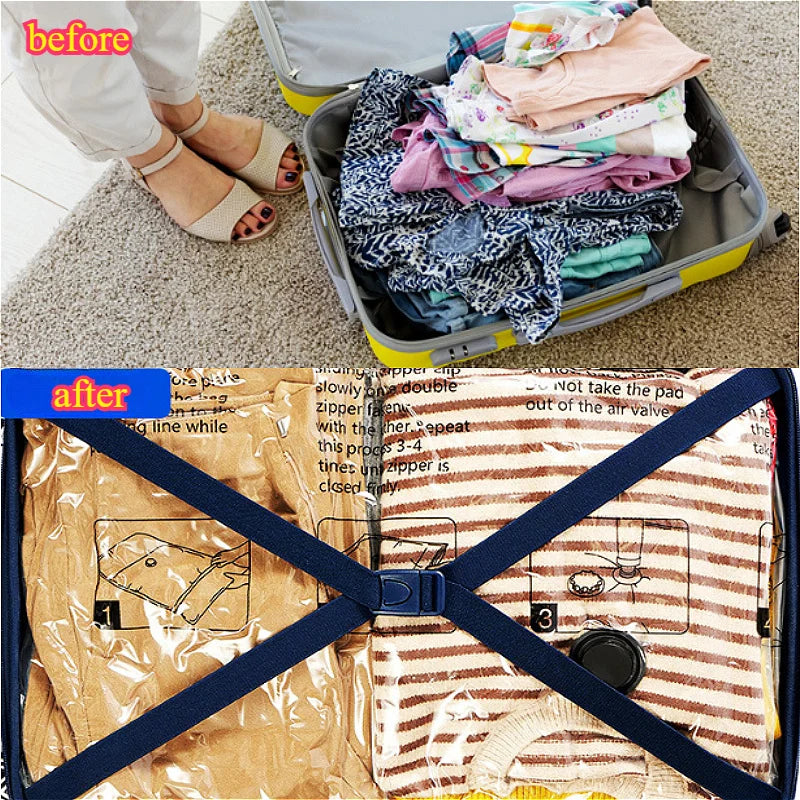 3-Pack Vacuum Compression Storage Bags for Clothes & Quilts
