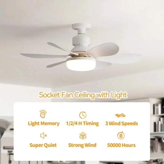 E27 LED 30W Ceiling Fan Light with Remote Control & Dimmer Ceiling Fan Light Peaceful Pleasures Health and Wellness