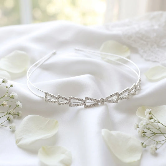 Bridal Hair Accessories Pearl Rhinestone Double Layer Headband White Wedding Decor Peaceful Pleasures Health and Wellness