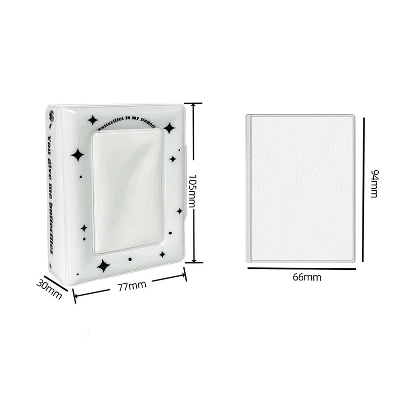 Mini Photo Card Album Book | PU Small Card Storage Binder