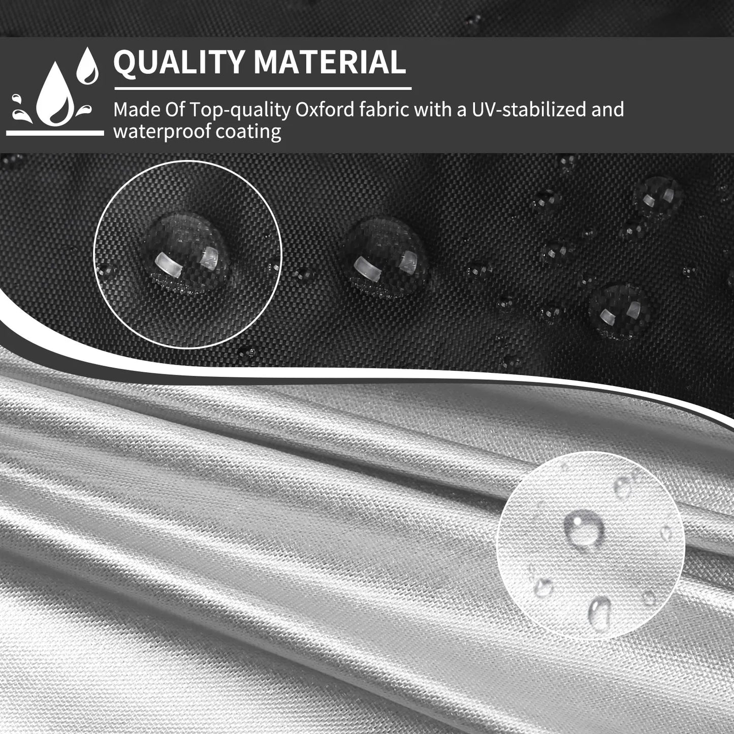 Outdoor Furniture Dust Cover Waterproof Oxford Cloth Black Silver Garden Sofa Covers Courtyard Patio Table Chair Protection Peaceful Pleasures Health and Wellness