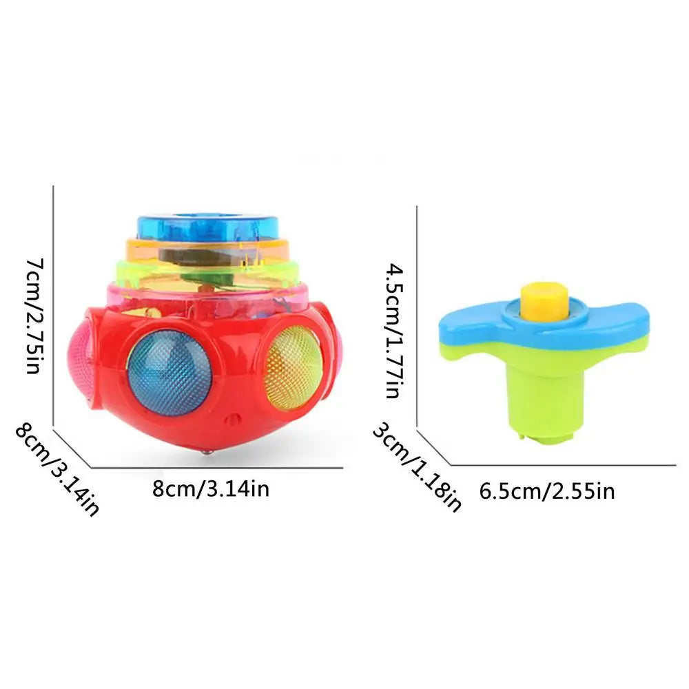 LED Music Spinnings Top Toy Flashing Lights & SoundsFun Gyroscope For Toddlers, Kids Party Favors, Birthday Gifts & Sensory Play Peaceful Pleasures Health and Wellness 1PC Random color