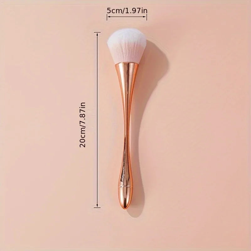 Rose Gold Fan Makeup Brush – Powder, Highlight & Blush Fan Makeup Brush Peaceful Pleasures Health and Wellness