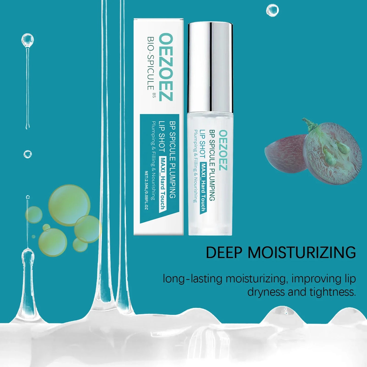 Hydrating Lip Oil – Glass Lip Moisturizer & Gentle Exfoliator