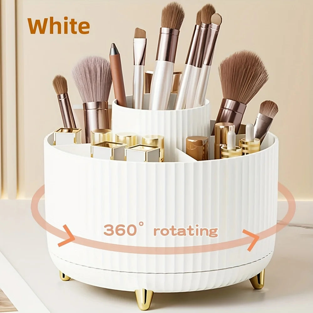 360° Rotating Makeup Organizer | Spinning Countertop Storage