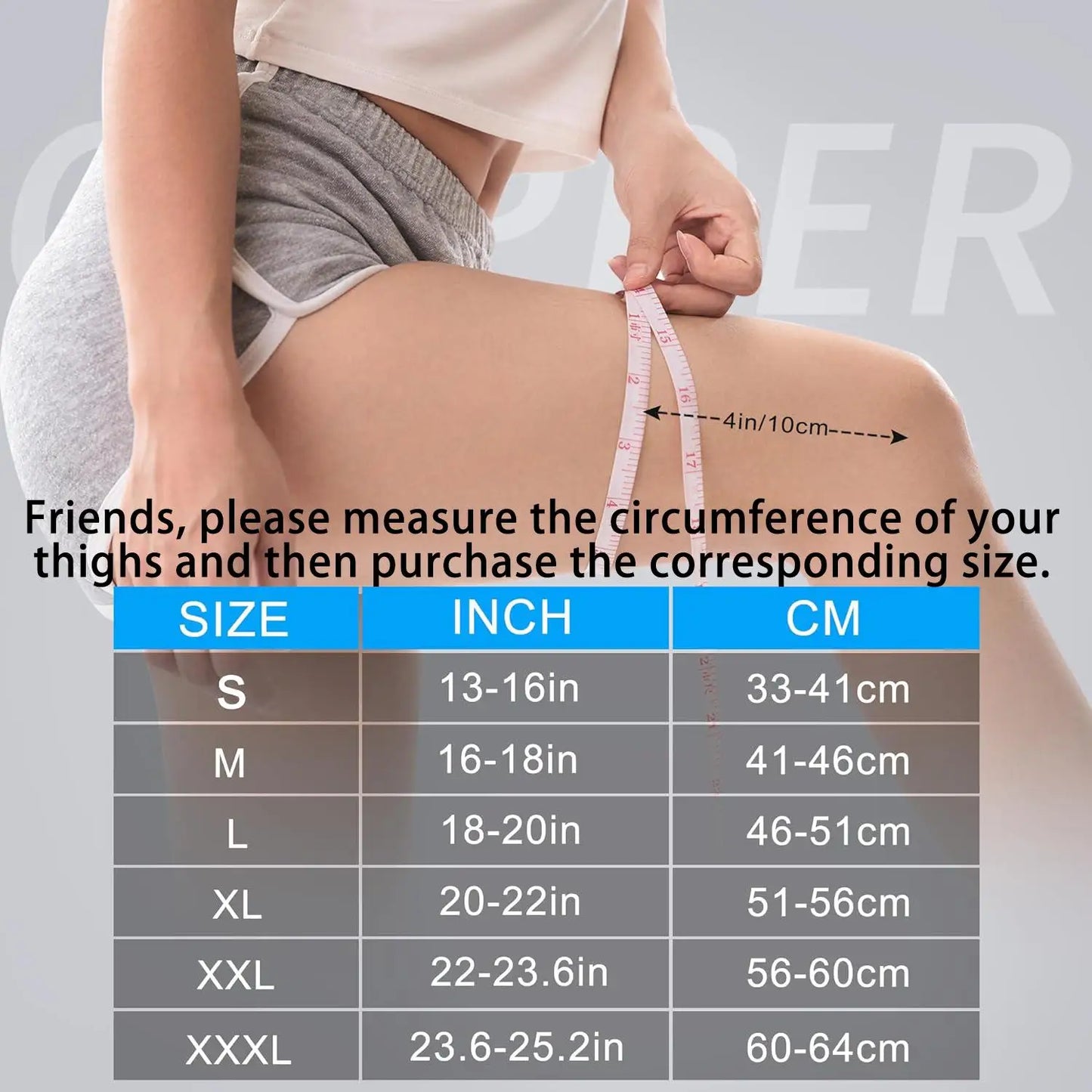 Anti-Slip Copper Knee Wrap for Running & Weightlifting