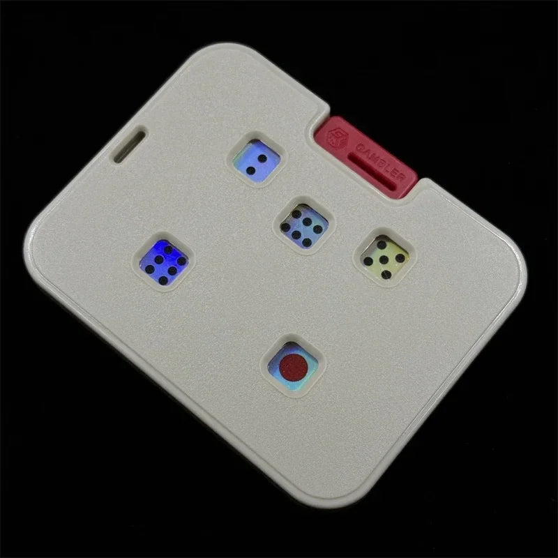 Portable Dice Edc Stress Relief Mechanical Card Press Dice, Table Game Gift for Parties, Fun and Interactive Gaming Accessory Peaceful Pleasures Health and Wellness WHITE