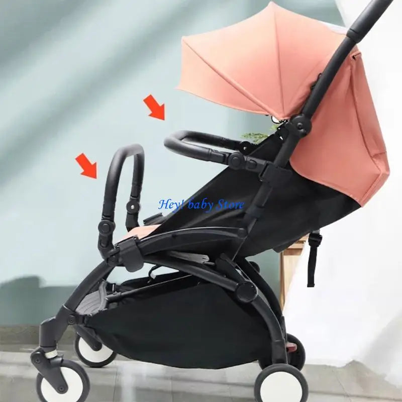 Universal Stroller Bumper Bar | PU Armrest & Legrest for Prams