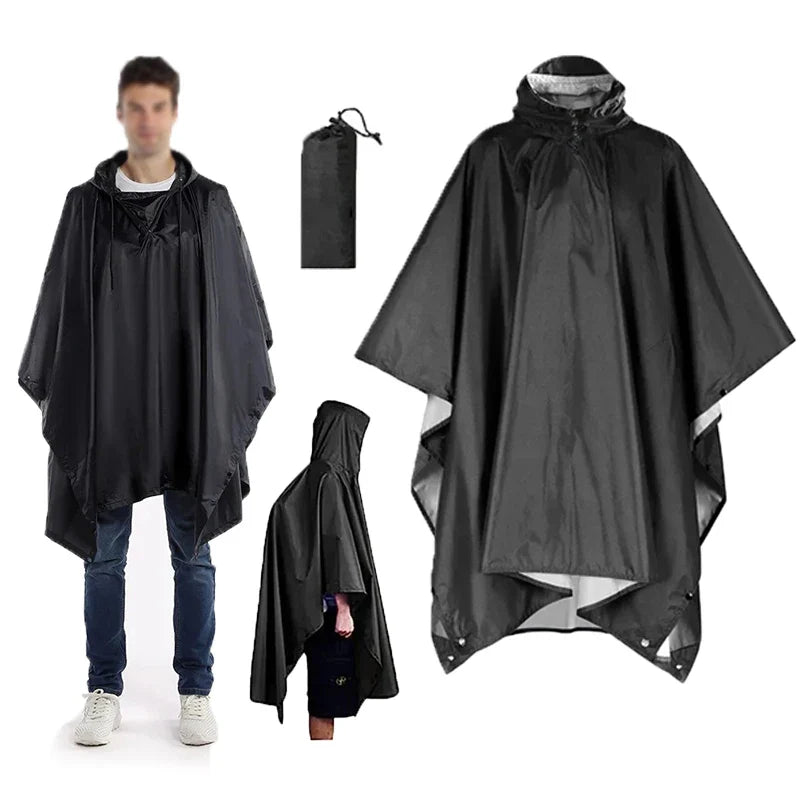 3-in-1 Waterproof Rain Poncho – Hiking, Camping & Travel