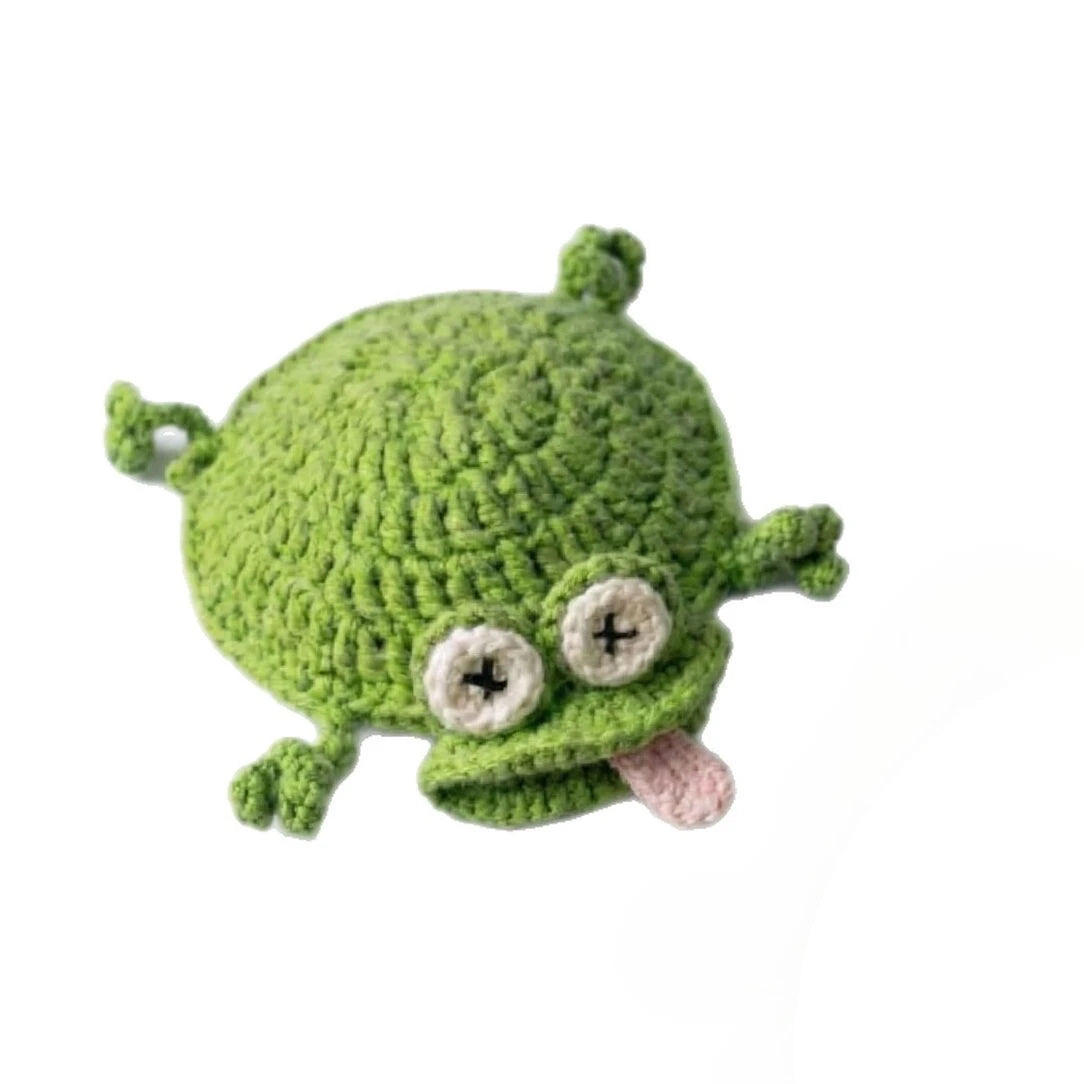 Cartoon Crochet Squirrel Coasters Heat Resistant Funny Crochet Coasters Woven Handmade Coasters Peaceful Pleasures Health and Wellness A