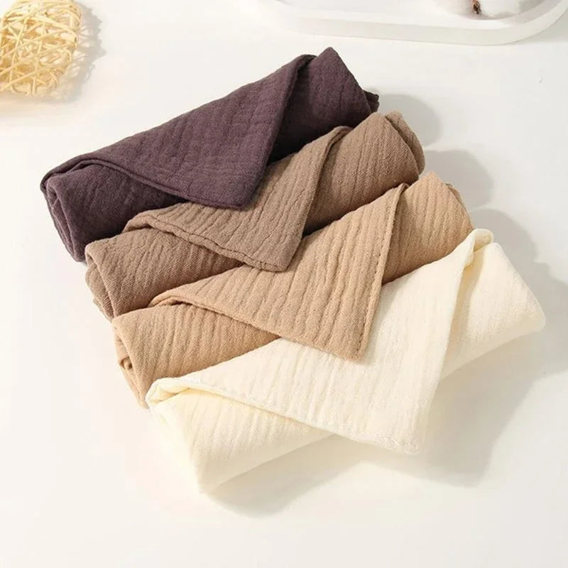 4-Pack Soft Cotton Baby Washcloths | Drool Bibs & Wipe Cloths Baby Washcloths Peaceful Pleasures Health and Wellness