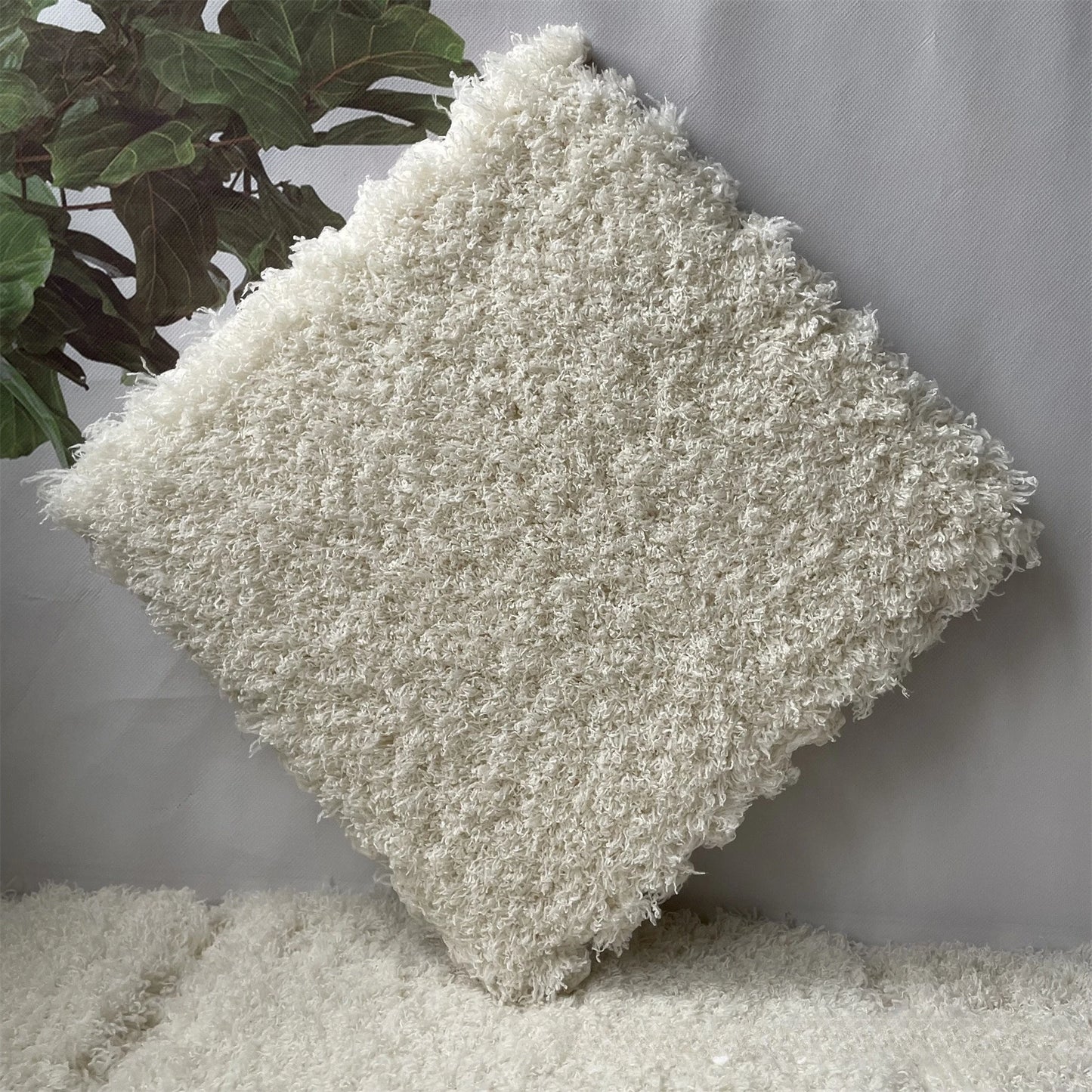 10PCS Fluffy Shaggy Carpet Tiles – Thick Non-Slip Soft Rug Mats