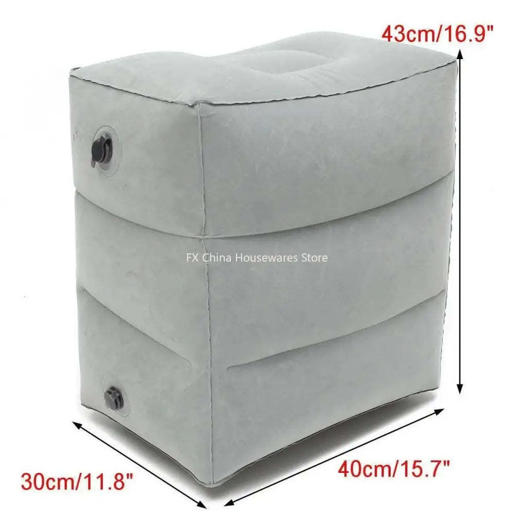 1pc Inflatable Foot Rest Pillow For Travel Portable Adjustable Three Layers Height Stool For Foot Rest Leg Cushion Pillow Peaceful Pleasures Health and Wellness