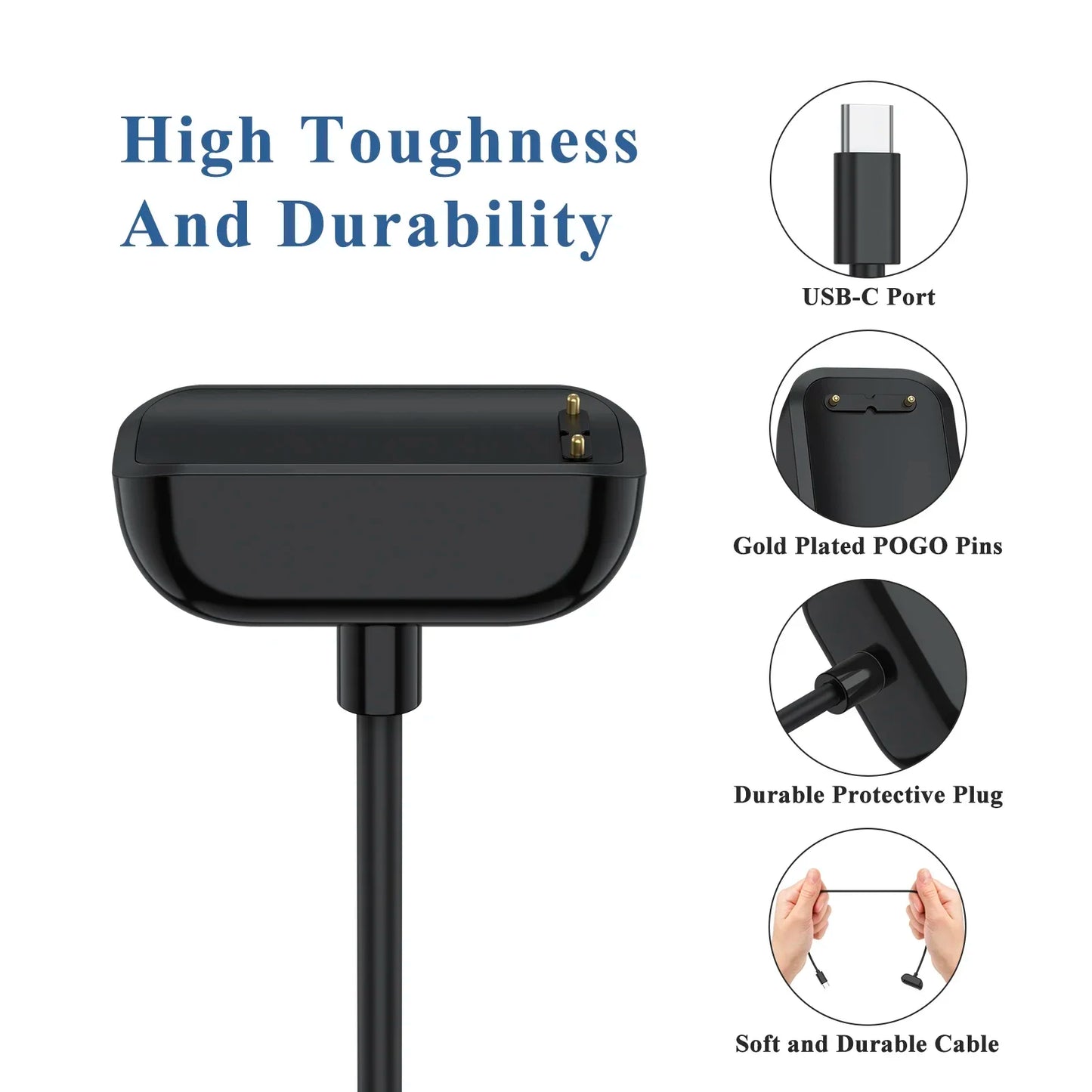USB-C Magnetic Charger for Fitbit Charge 5, Charge 6 & Luxe Peaceful Pleasures Health and Wellness