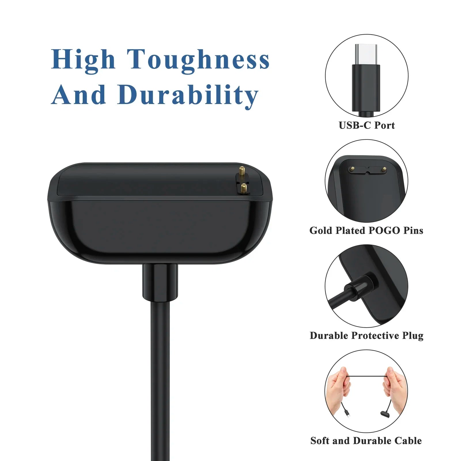 USB-C Magnetic Charger for Fitbit Charge 5, Charge 6 & Luxe Peaceful Pleasures Health and Wellness